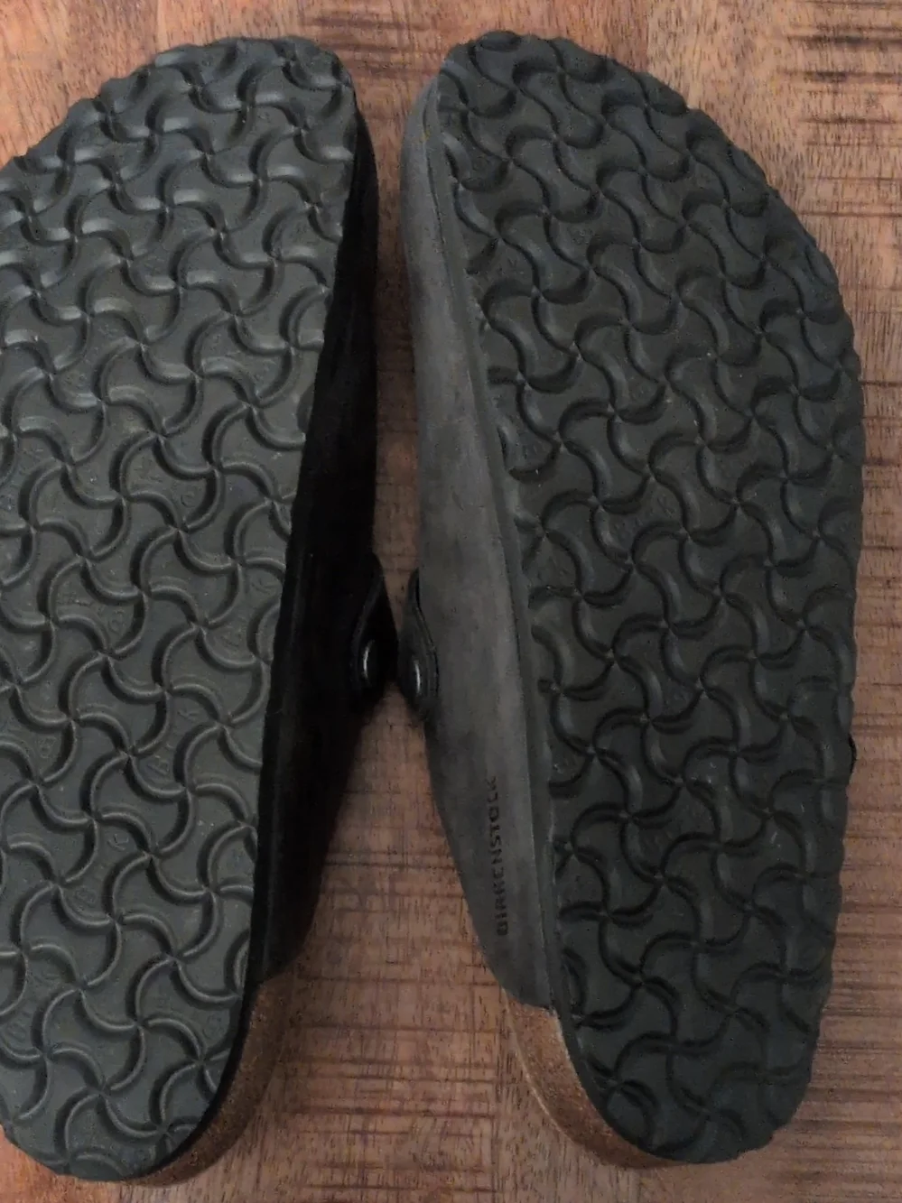 Birkenstock Black Nubuck Slip-On Clogs with Buckle New With No Box
